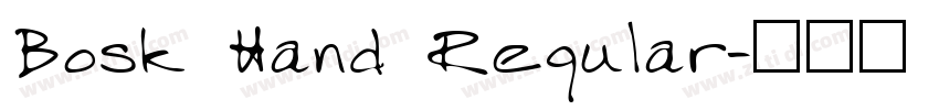 Bosk Hand Regular字体转换